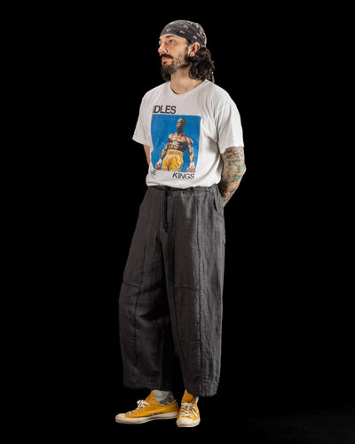 Gathering Fisherman Pant - Black Linen Stonewash - Standard & Strange
