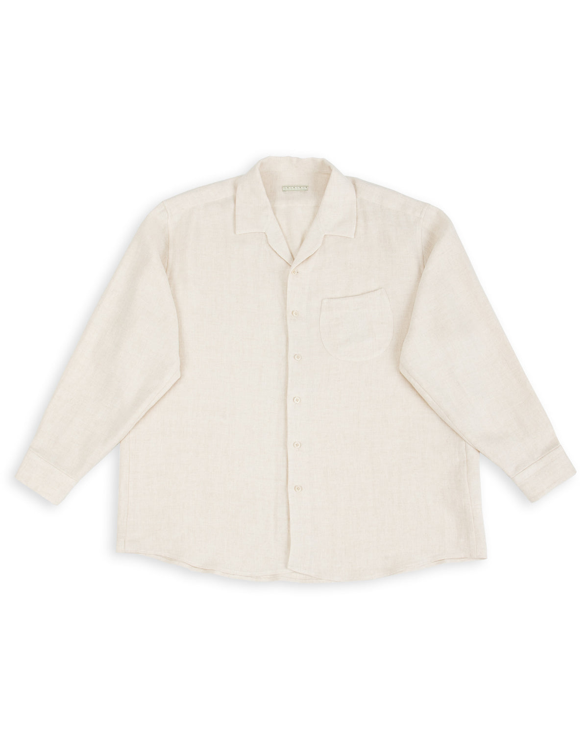 Gorsch Brushed Collar Wide Shirt - Off White Linen/Wool - Standard & Strange