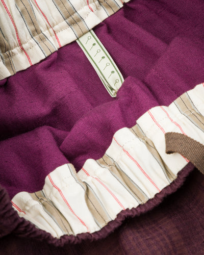 Gorsch Cotton Linen Check Skirt - Brown - Standard & Strange