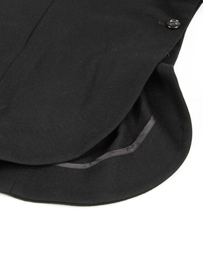Gorsch Flannel Wool Cape Coat - Black - Standard & Strange