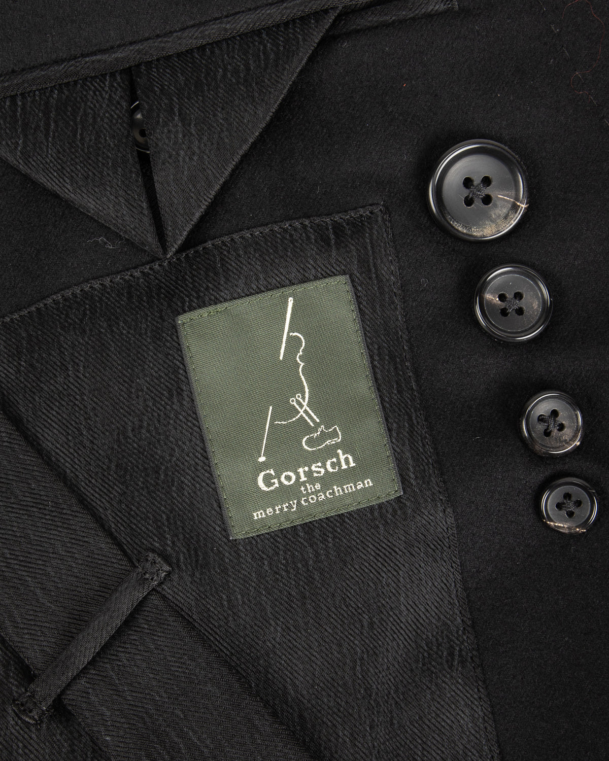 Gorsch Flannel Wool Cape Coat - Black - Standard & Strange