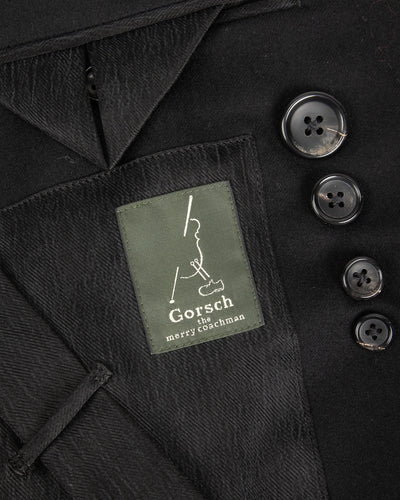 Gorsch Flannel Wool Cape Coat - Black - Standard & Strange