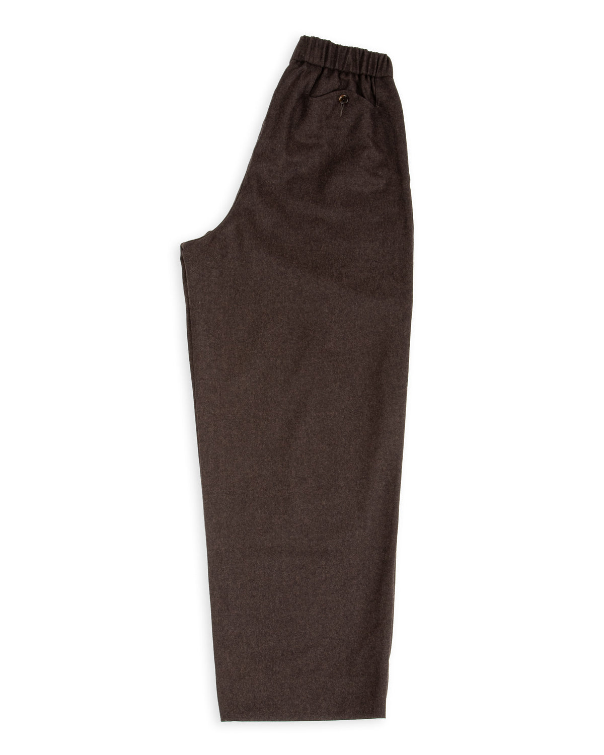 Gorsch Flannel Wool Easy Trousers - Brown - Standard & Strange