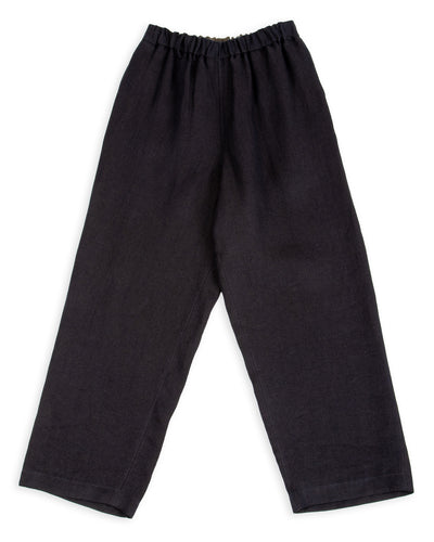 Gorsch Linen Easy Trousers - Navy/Brown - Standard & Strange