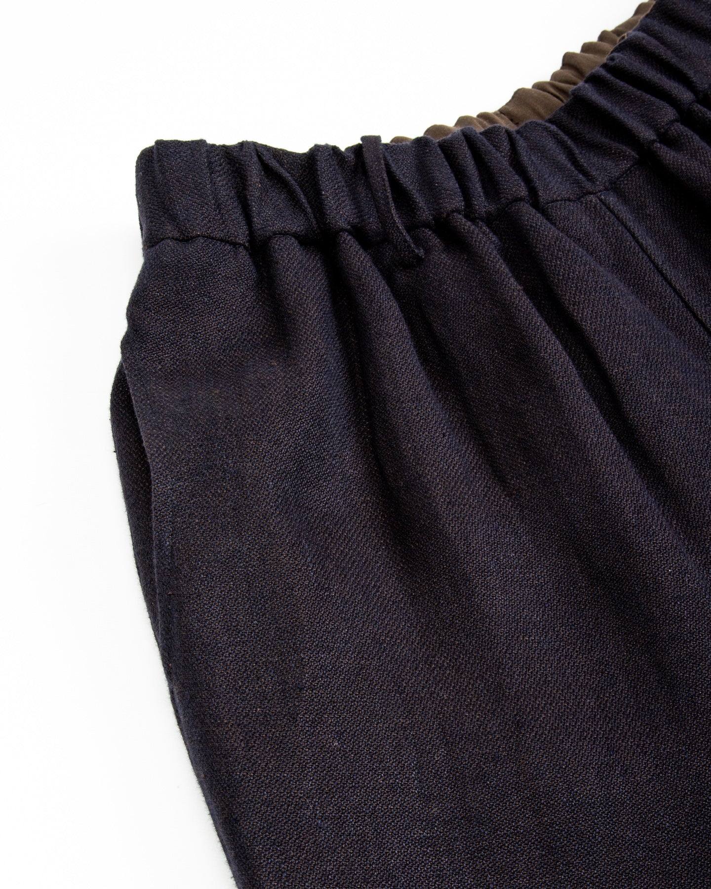 Gorsch Linen Easy Trousers - Navy/Brown - Standard & Strange