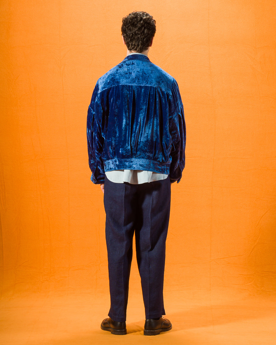 Gorsch Silk Velvet Blouson - Ryukyu Indigo - Standard & Strange