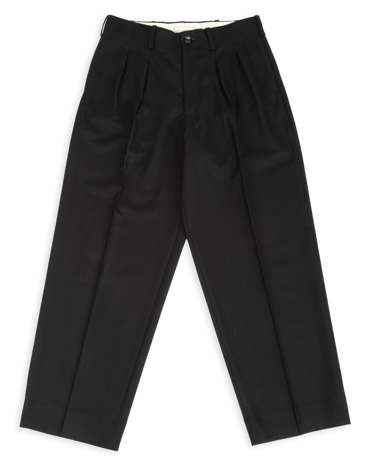 Gorsch Wool Two Tuck Trousers - Black Flannel - Standard & Strange