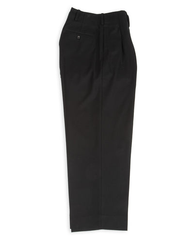 Gorsch Wool Two Tuck Trousers - Black Flannel - Standard & Strange