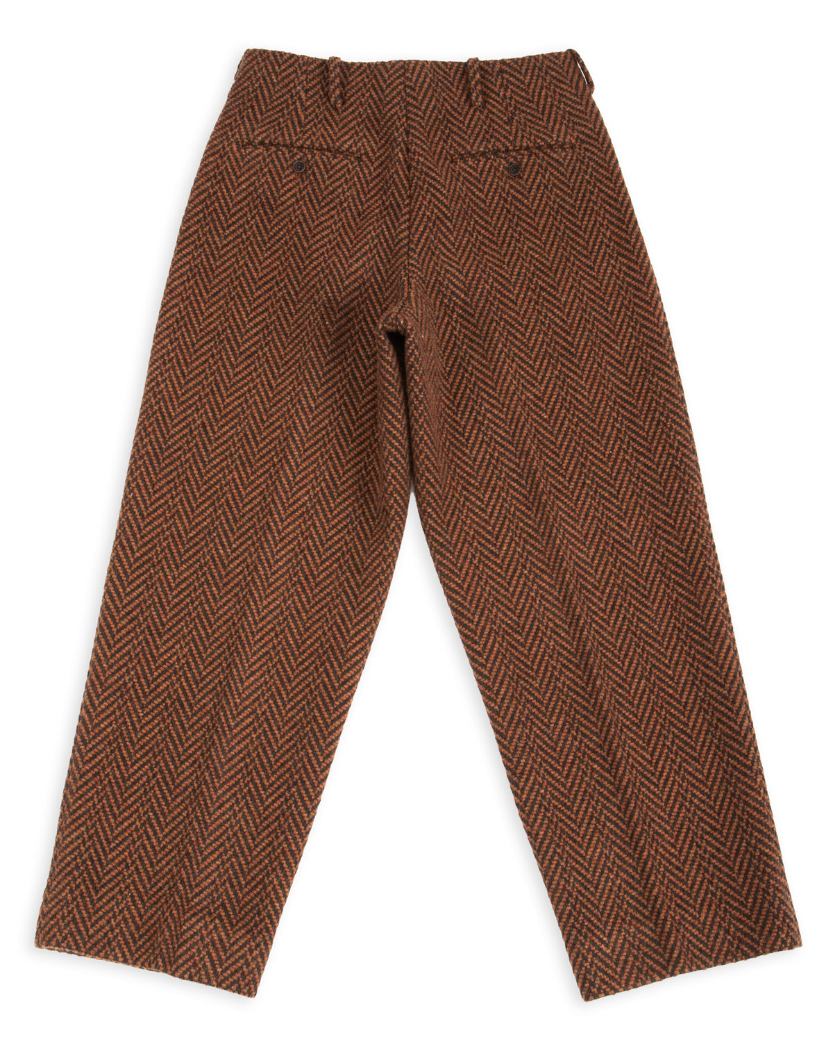 Gorsch Wool Two Tuck Trousers - Terracotta Dynamic Herringbone - Standard & Strange
