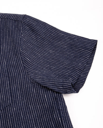 Gråbrodern Fröjel Short Sleeve Linen Shirt - Blue w/ Dots - Standard & Strange