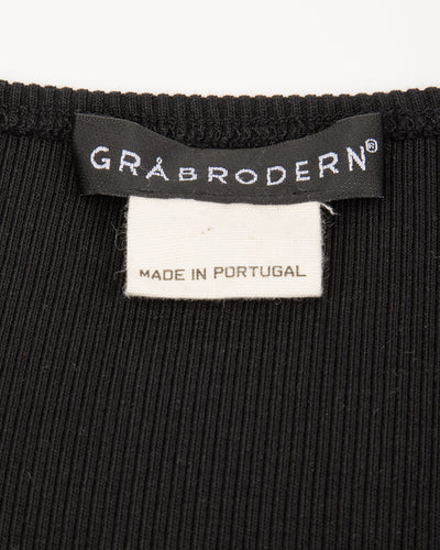 Gråbrodern Vidunge Tank Top - Heavy Cotton Rib Black - Standard & Strange