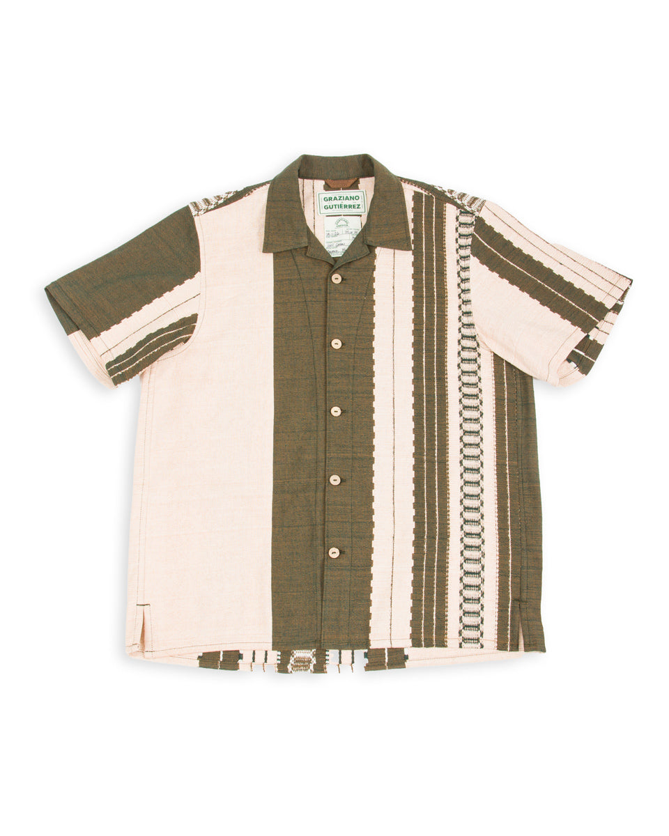 Graziano and Gutiérrez Camp Shirt - Verde Striped - Standard & Strange
