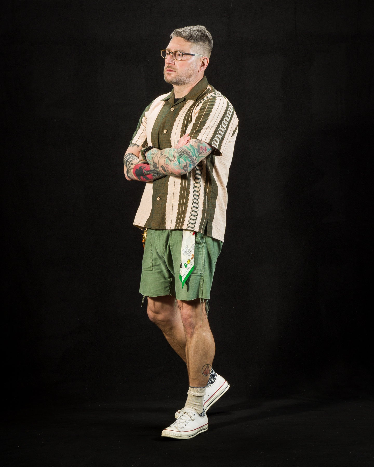 Graziano and Gutiérrez Camp Shirt - Verde Striped - Standard & Strange