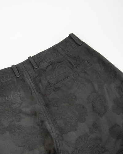 Hansen Bobby Wide Pleated Trousers - Black Flowers - Standard & Strange