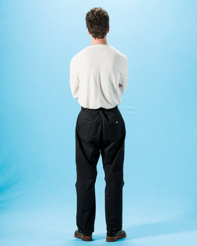 Hansen Karlo Wide Pleated Trouser - Black Drill - Standard & Strange