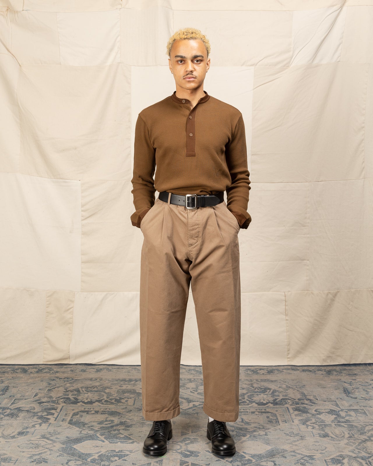 Hansen Hermann Long Sleeve Henley - Nut - Standard & Strange