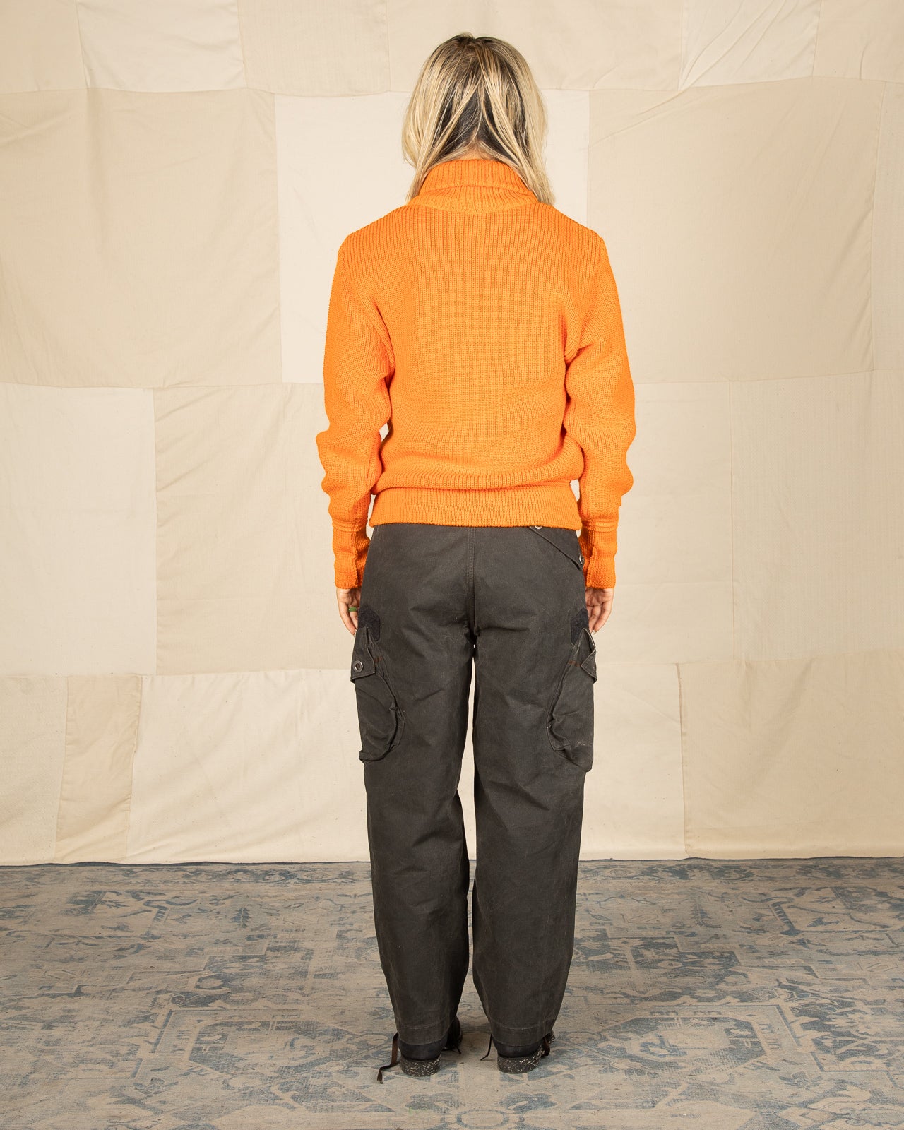 Heimat U Boat Roll Neck Sweater - Rescue Orange - Standard & Strange