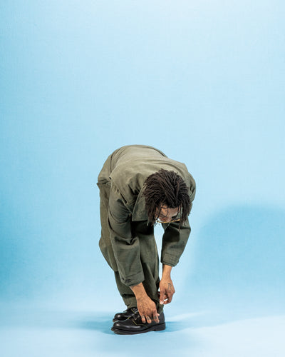 Indi + Ash Cropped Utility Jacket - Forest Green Crackle Enzyme Canvas - Standard & Strange