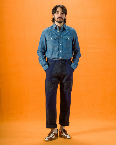 Indi + Ash Isaac Pant - Patchwork Iron/Indigo Spacedye - Standard & Strange