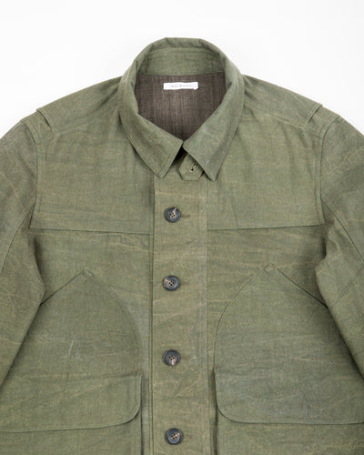 Indi + Ash Cropped Utility Jacket - Forest Green Crackle Enzyme Canvas - Standard & Strange
