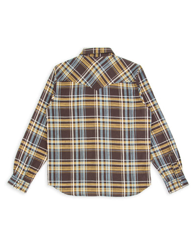 Indigofera Dawson Heavy Flannel Shirt - Brown / Olive / Turquoise / Ecru - Standard & Strange