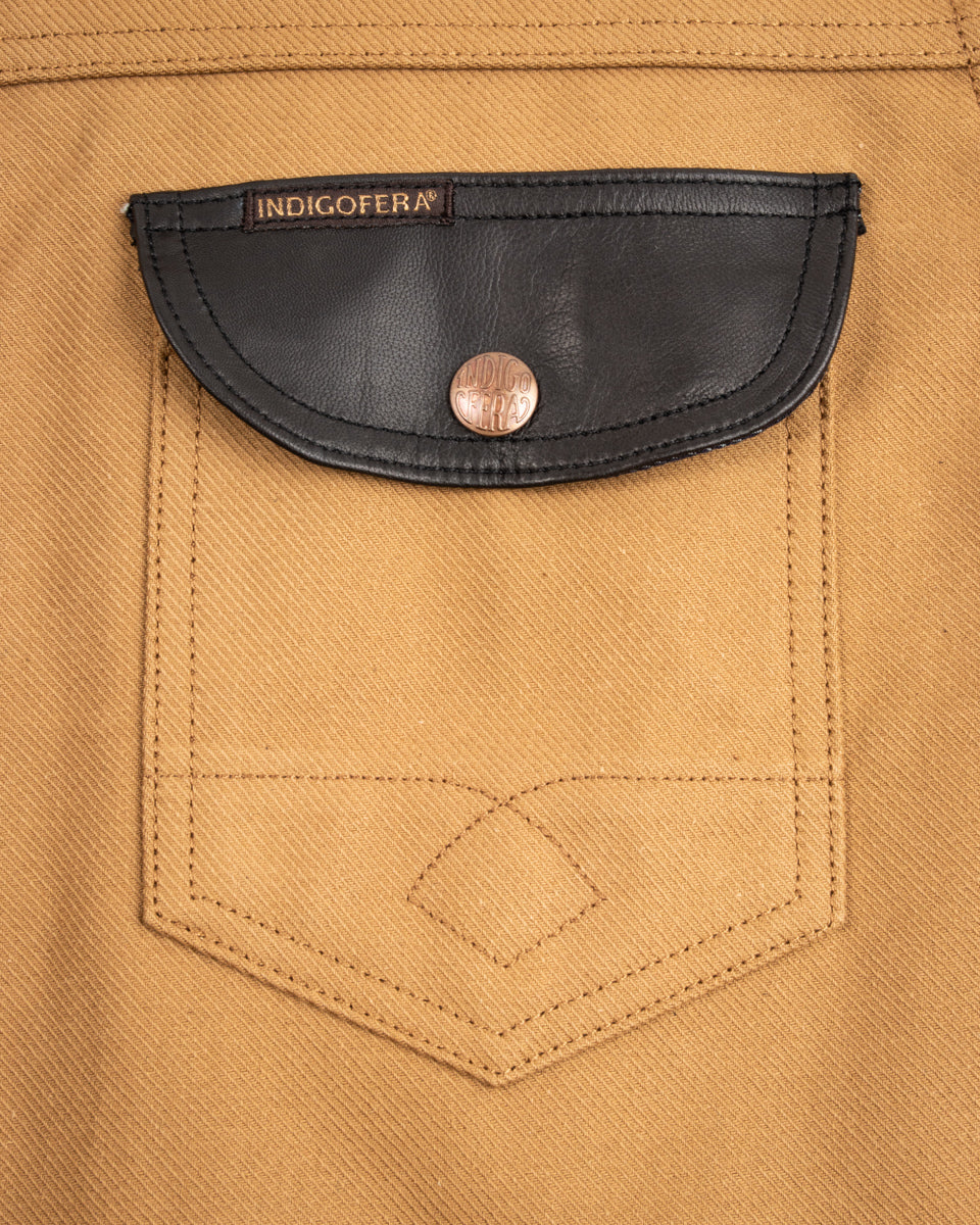 Indigofera Fargo Trucker Jacket - Beige/Black - Standard & Strange