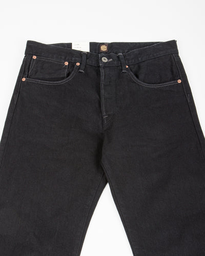 Indigofera Kirk Straight Fit - 14oz Gunpowder Black Selvedge Rinsed - Standard & Strange