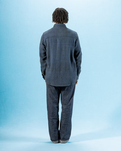 Indi + Ash Ames Workshirt - Handspun Iron/Indigo HB - Standard & Strange