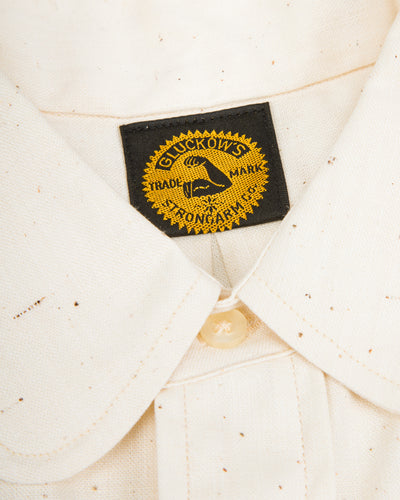 John Gluckow BB Round Collar Oxford - Ecru - Standard & Strange