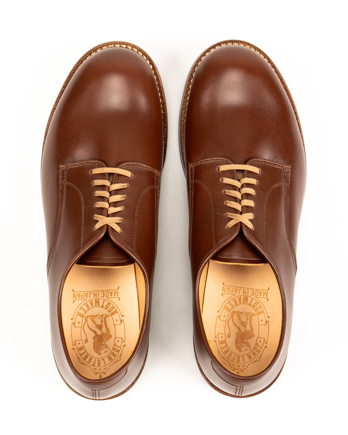 John Lofgren USN Low Quarter Shoes - Russet Brown Calfskin - Standard & Strange