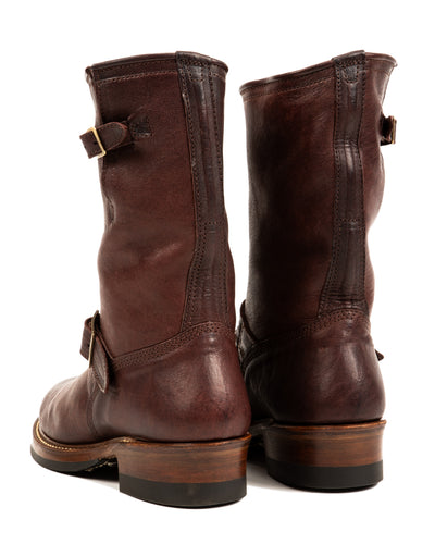 John Lofgren Wabash Engineer Boots - Burnt Burgundy Ezo Deerskin - Standard & Strange