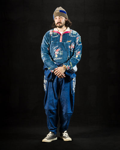 Kapital KOUNTRY CALENDAR Fleece Pullover - Navy - Standard & Strange