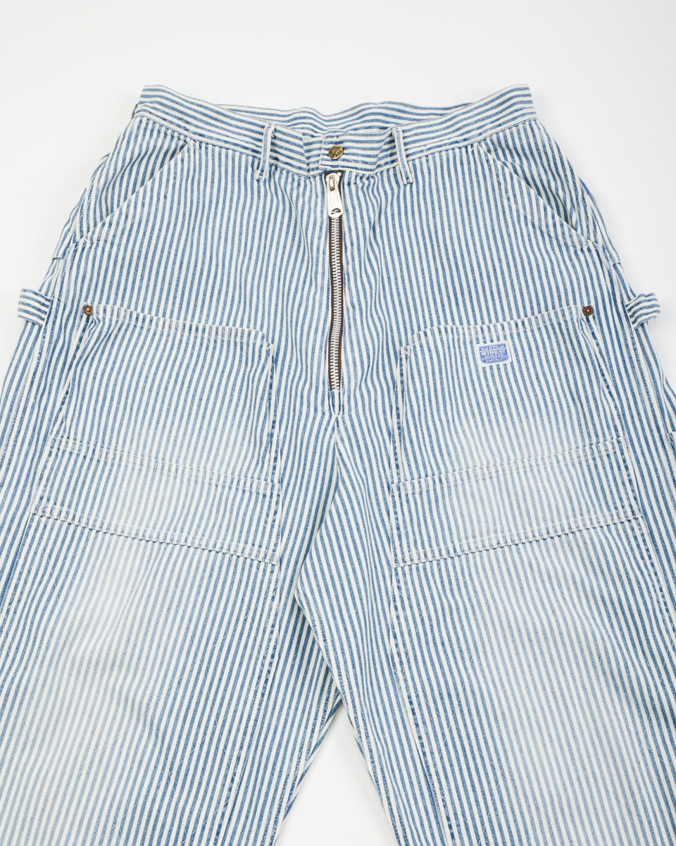 Kapital 10oz HICKOREE Stripe ZIPPER Wide LUMBER Pants - Hickoree - Standard & Strange