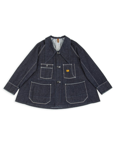 Kapital 12oz Denim Large Pointed Collar BELL Coverall - IDG - Standard & Strange