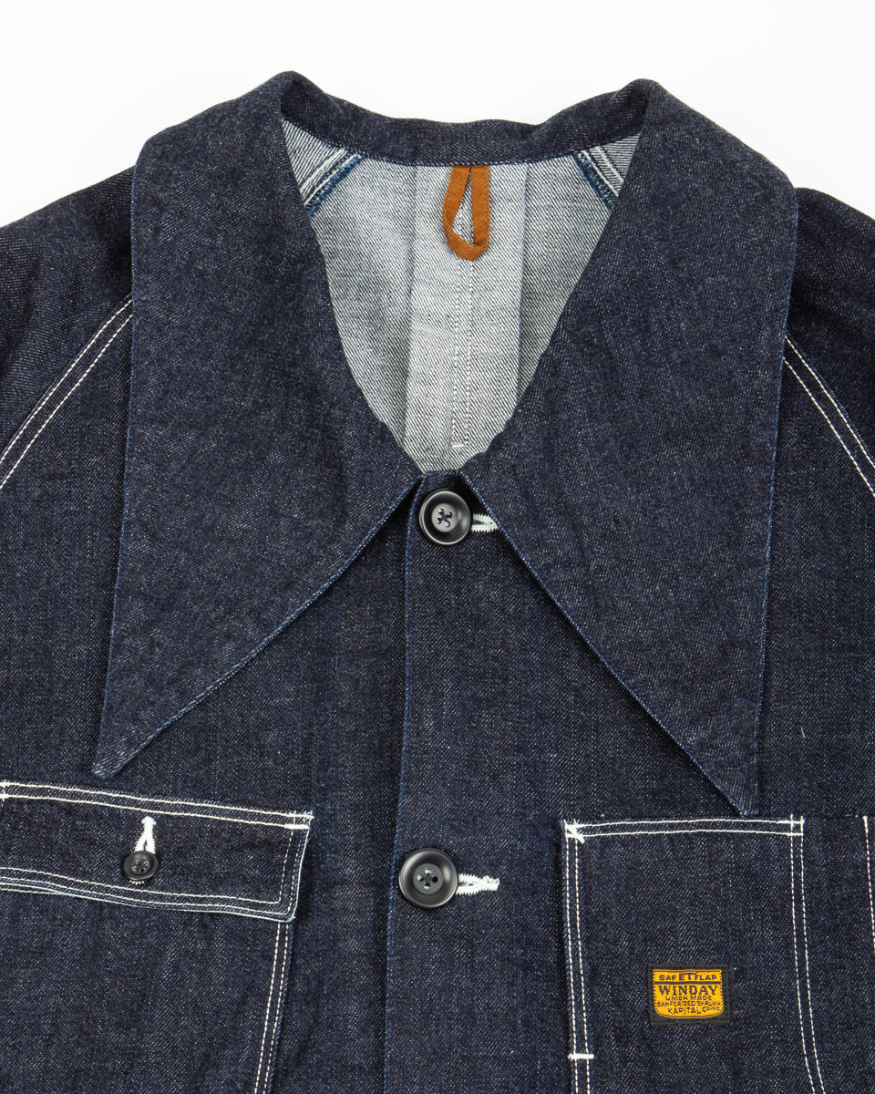 Kapital 12oz Denim Large Pointed Collar BELL Coverall - IDG - Standard & Strange