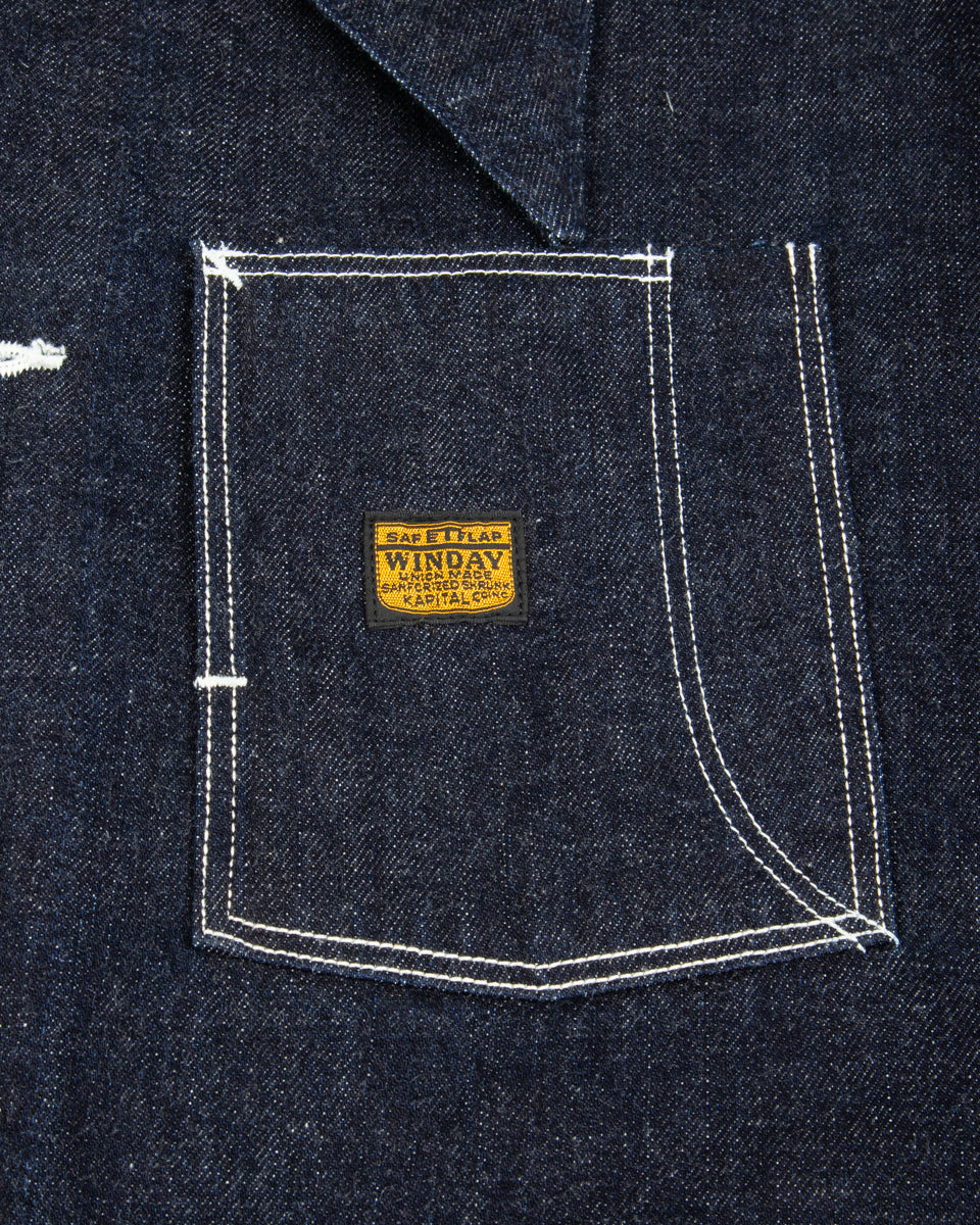 Kapital 12oz Denim Large Pointed Collar BELL Coverall - IDG - Standard & Strange