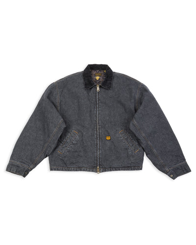 Kapital 14oz BLKxECR Denim T-Back Drizzler JKT - Black x Ecru - Standard & Strange