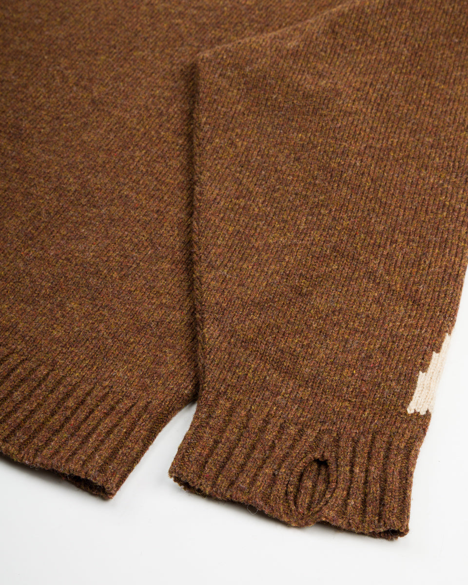 Kapital 5G Wool BONE Crew Sweater - Brown - Standard & Strange