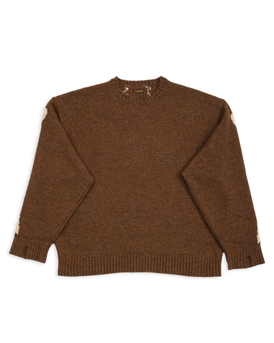 Kapital 5G Wool BONE Crew Sweater - Brown - Standard & Strange