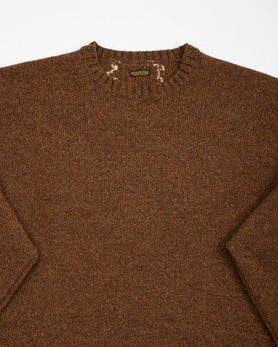 Kapital 5G Wool BONE Crew Sweater - Brown - Standard & Strange