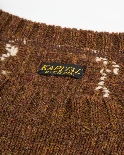 Kapital 5G Wool BONE Crew Sweater - Brown - Standard & Strange
