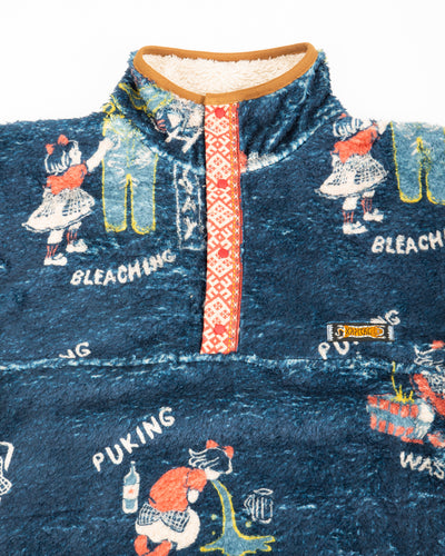 Kapital KOUNTRY CALENDAR Fleece Pullover - Navy - Standard & Strange