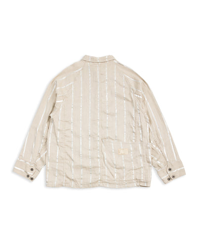 Kapital Linen Glitter PHILLIES Stripe CACTUS Coverall - Ecru - Standard & Strange