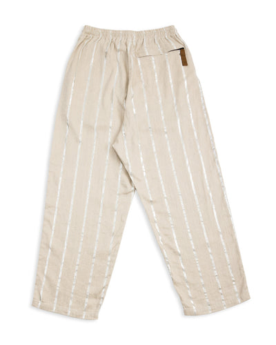 Kapital Linen Glitter PHILLIES Stripe EASY Pants - Ecru - Standard & Strange