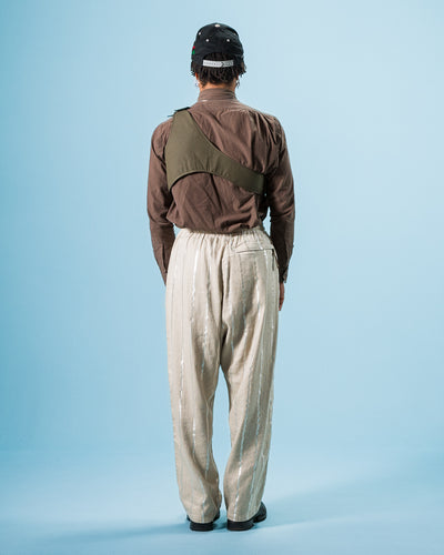 Kapital Linen Glitter PHILLIES Stripe EASY Pants - Ecru - Standard & Strange
