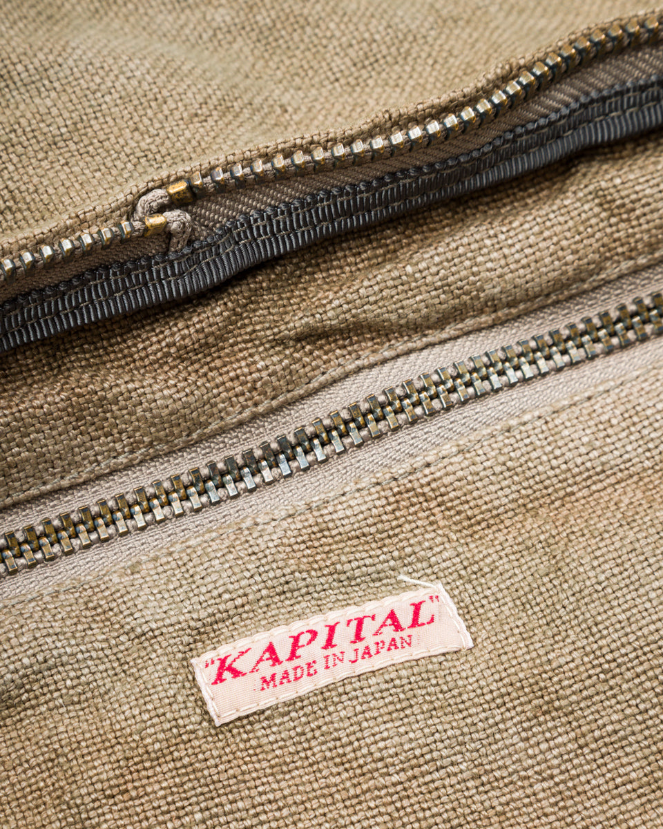 Kapital Linen Heavy Canvas TRANSIT SNUFKIN Bag - Gray F - Standard & Strange