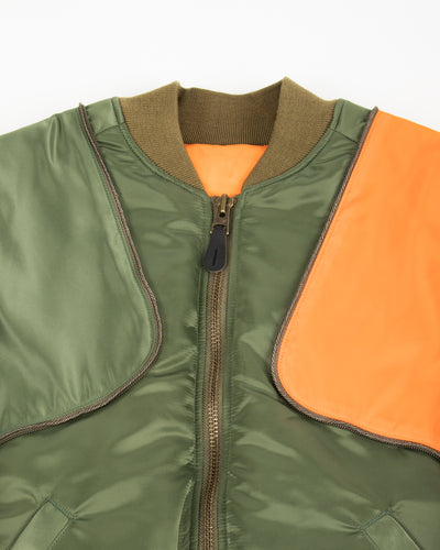 Kapital MA-1 Nylon SHAM BOMBER JKT - Khaki - Standard & Strange