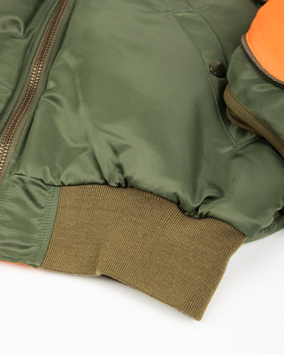 Kapital MA-1 Nylon SHAM BOMBER JKT - Khaki - Standard & Strange