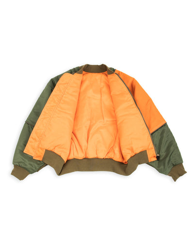 Kapital MA-1 Nylon SHAM BOMBER JKT - Khaki - Standard & Strange