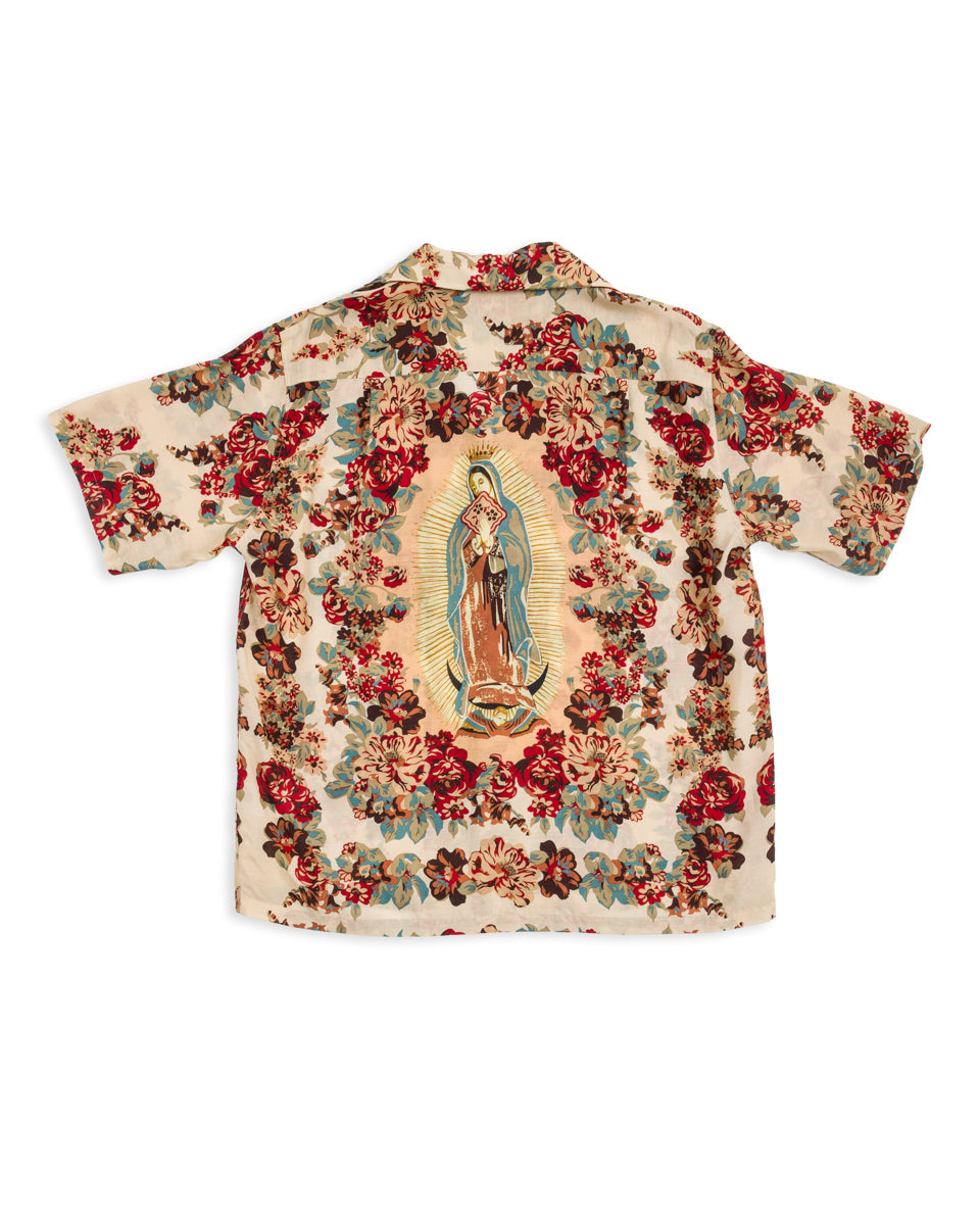Kapital Silk Rayon CHAMPETRE MARIA WRANGLE Collar Aloha Shirt - Natural - Standard & Strange